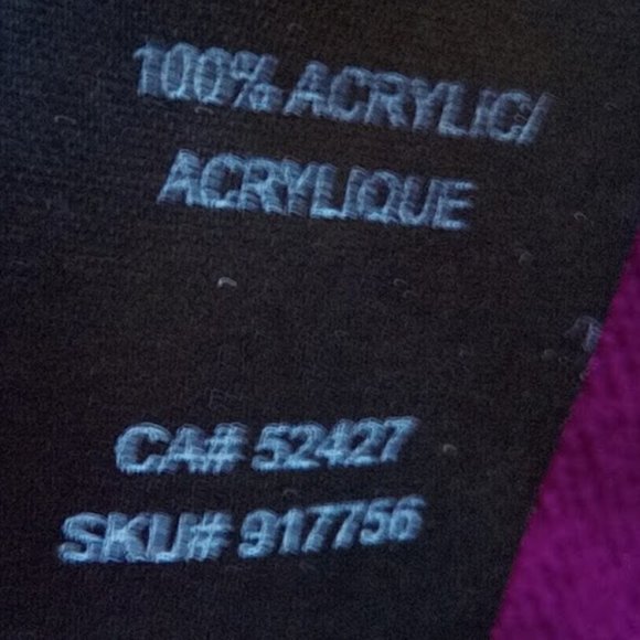 ---  Purple Acrylic Sweater Size Large - Picture 4 of 5